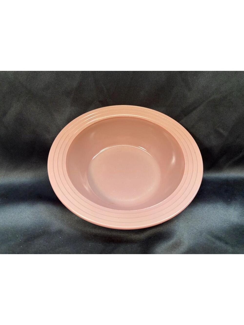 156 - Vintage Hazel Atlas Moderntone Platonite Pastel Pink Serving Bowl